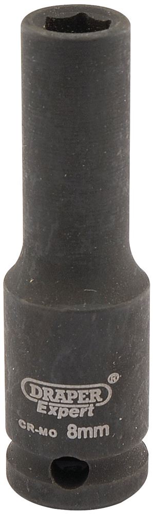 Draper 8MM IMPACT DEEP SOCKET 3/8DR 06881 3/8" Sq. Dr. Draper Expert HI-TORQÂ® Metric Deep Impact Sockets