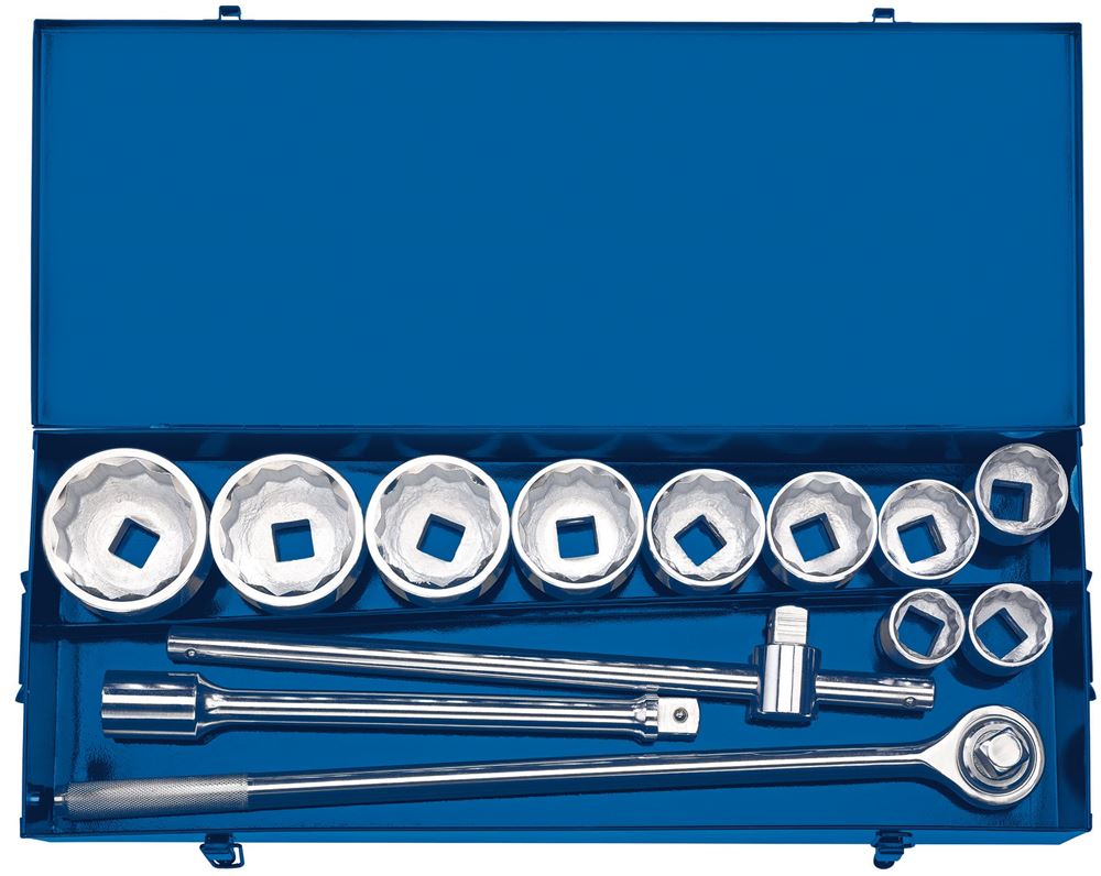 Draper 1 SQ.DRIVE SOCKET SET 13PC 16441 1" Sq. Dr. Metric Socket Set in Metal case (13 Piece)