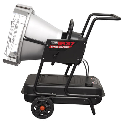 Sealey IR37 Space Warmer Infrared Kerosene/Diesel Heater with Wheels 136,500Btu/hr | 136,500Btu/hr(40kW), 230V ~ 50Hz, Overheat Protection