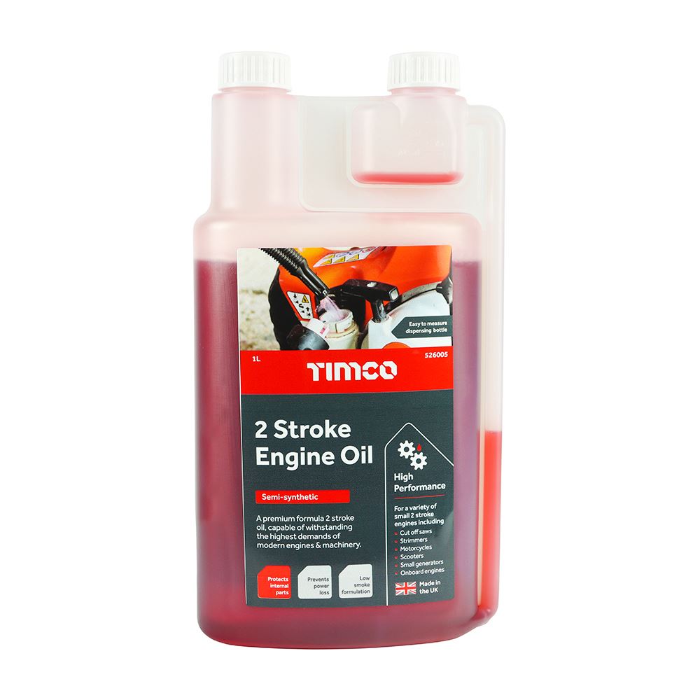 TIMCO 2 Stroke Engine Oil Red 1L Pack 1.0