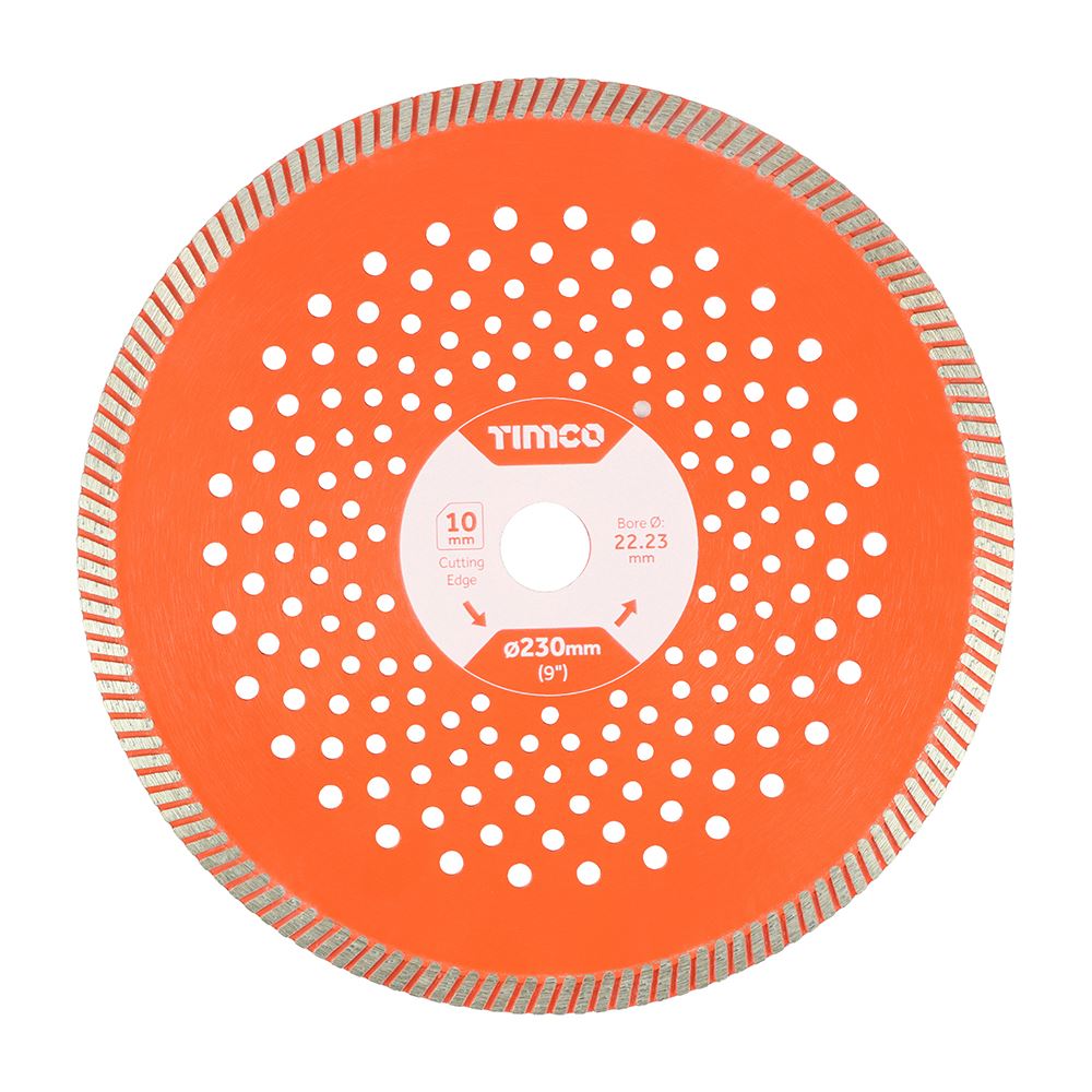 TIMCO Prem Diamond Blade Turbo Cont 230 x 22.2 Pack 1