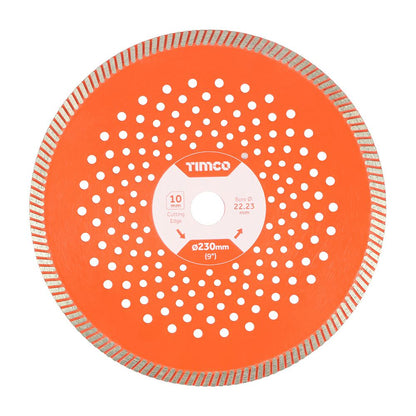 TIMCO Prem Diamond Blade Turbo Cont 230 x 22.2 Pack 1