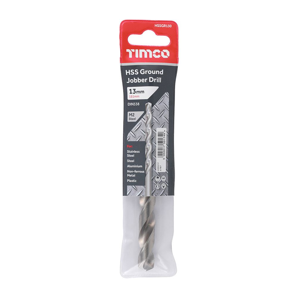TIMCO HSS-G Jobber Drill Bit M2 13.0mm Pack 1