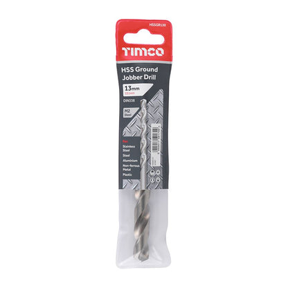 TIMCO HSS-G Jobber Drill Bit M2 13.0mm Pack 1