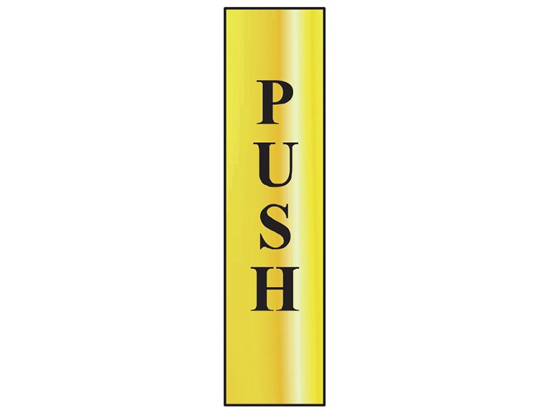 Scan SCA6032 Push Vertical - Polished Brass Effect 50 x 200mm |