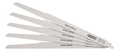 38756 Draper Bi-metal Reciprocating Saw Blades for Multi-Purpose Cutting, 300mm, 6tpi Professional Trade DIY Workshop Garage Use