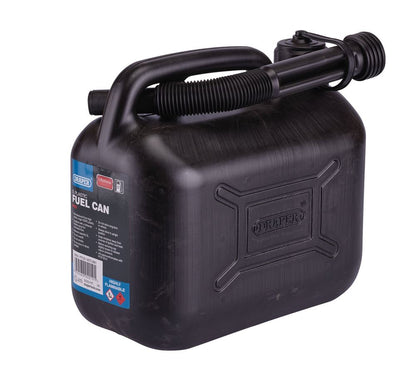 Draper PLASTIC FUEL CAN - 5L - BLACK 09053 Plastic Fuel Can, 5L