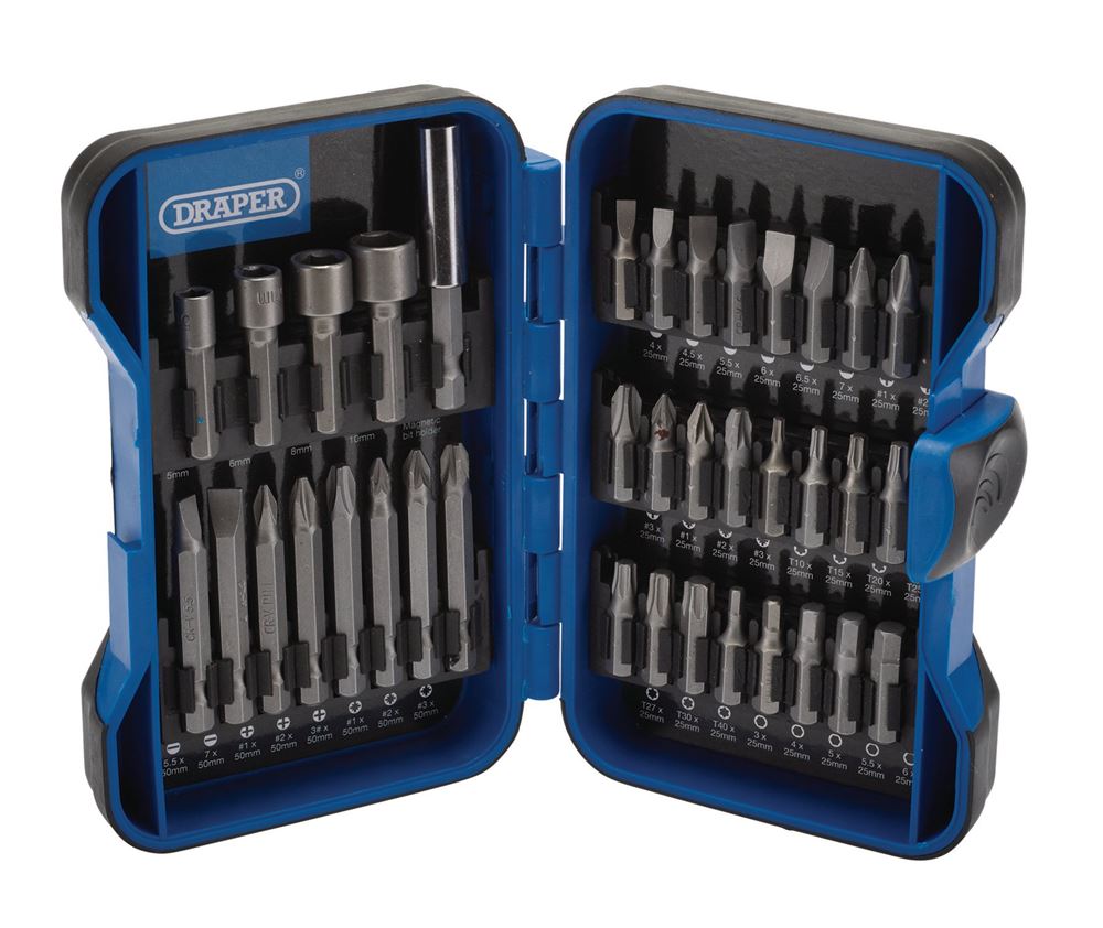 Draper 37PC SCREWDRIVER BIT SET 18561 18561 Insert Bit Set (37 Piece)