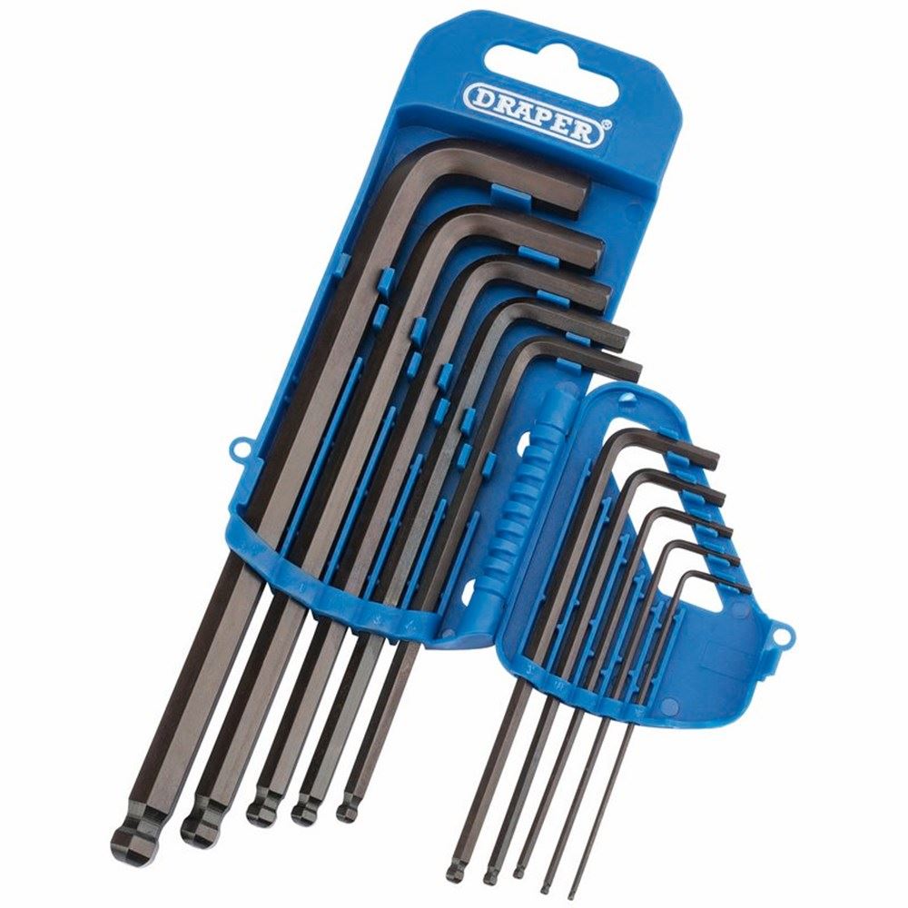 Draper AF HEX KEY SET BALL END 10PC 33716 Imperial Hex. and Ball End Hex. Key Set (10 Piece)