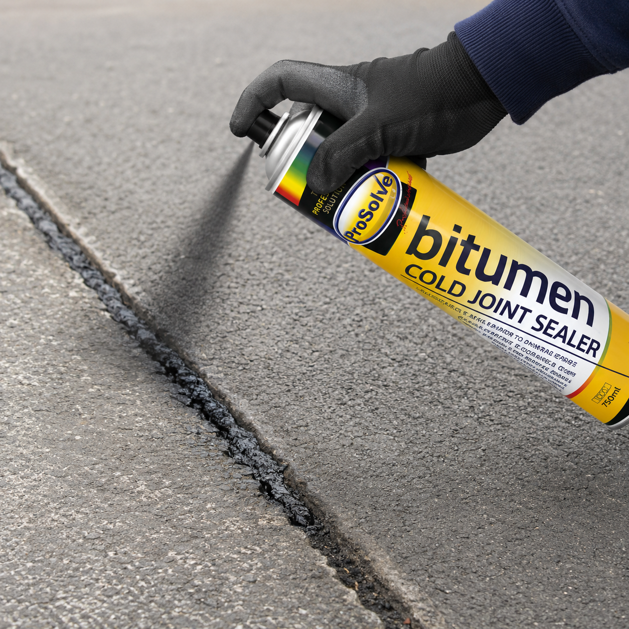 12 Pack ProSolve Bitumen Spray Cold Joint Seal Tarmac Pot Hole Repair 750ml