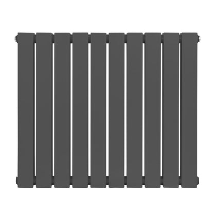 Baridi DH340 Horizontal Radiator Contemporary Double Flat Panel Design 600 x 700mm - Anthracite | Steel | Horizontal flat panel design delivers a BTU