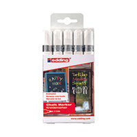 Edding 4095 Chalk Mrkrs Bllt Wht Pk5