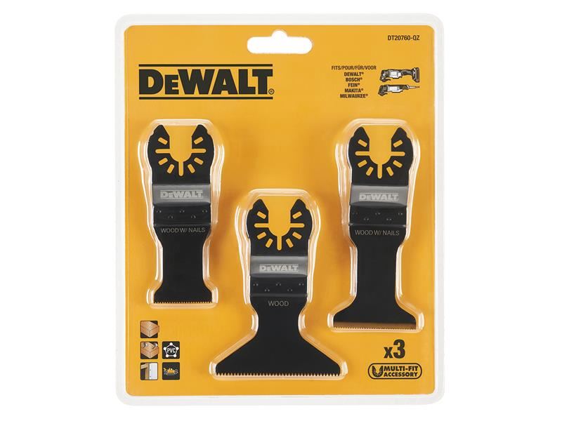 DeWalt Power Tools DT20760 Oscillating Blade Set, 3 Piece