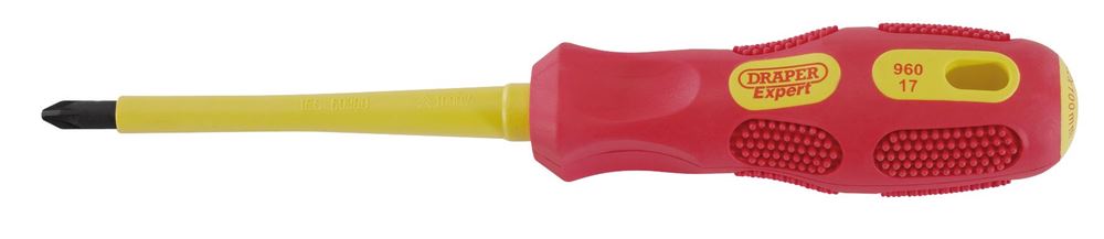 Draper NO.2X100MM PZ TYPE-INS.(PKD) 69229 69229 VDE Approved Fully Insulated PZ TYPE Screwdrivers (Display Packed)