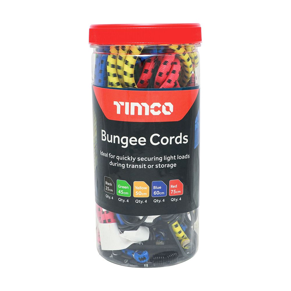 TIMCO Mixed Set Bungee Cord - 20 Pcs 20pcs Pack 20