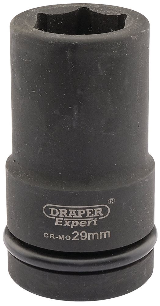 05144 Draper HI-TORQ 6 Point Deep Impact Socket, 1 Sq. Dr., 29mm 425D-MM 1 Impact Sockets Professional Trade DIY Workshop Garage Use