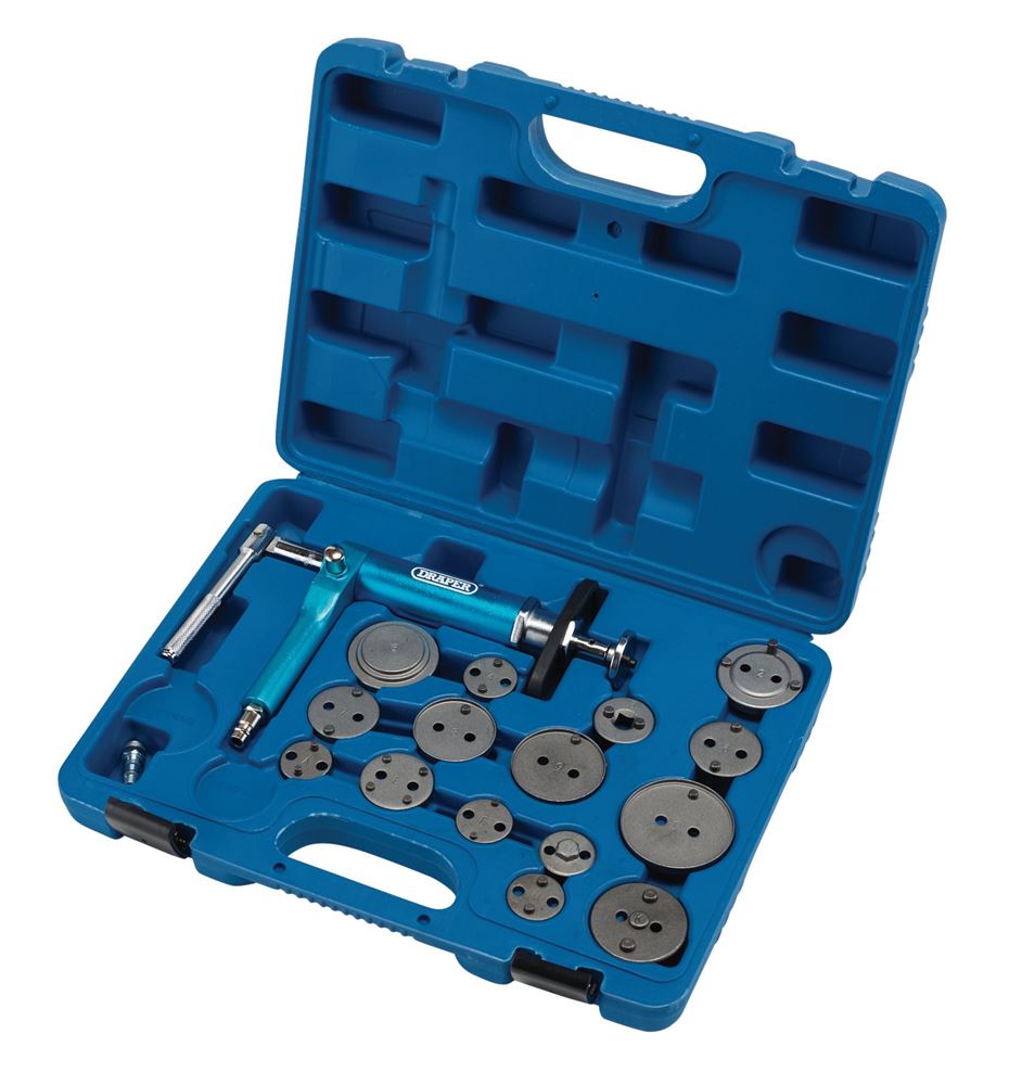 Draper PNEUMATIC WIND BACK KIT 16PC 09443 Pneumatic Brake Caliper Wind-Back Tool Kit (16 Piece)