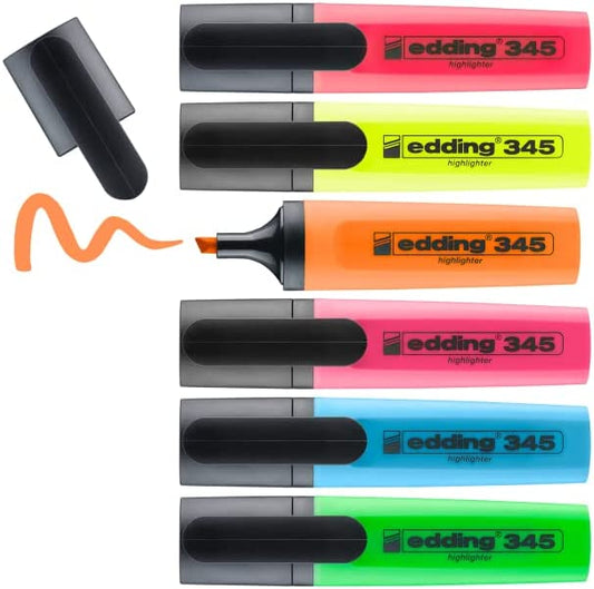 Edding e-345 All Colours Highlighter Marker Pen Rounded Tips 2 to 3 mm