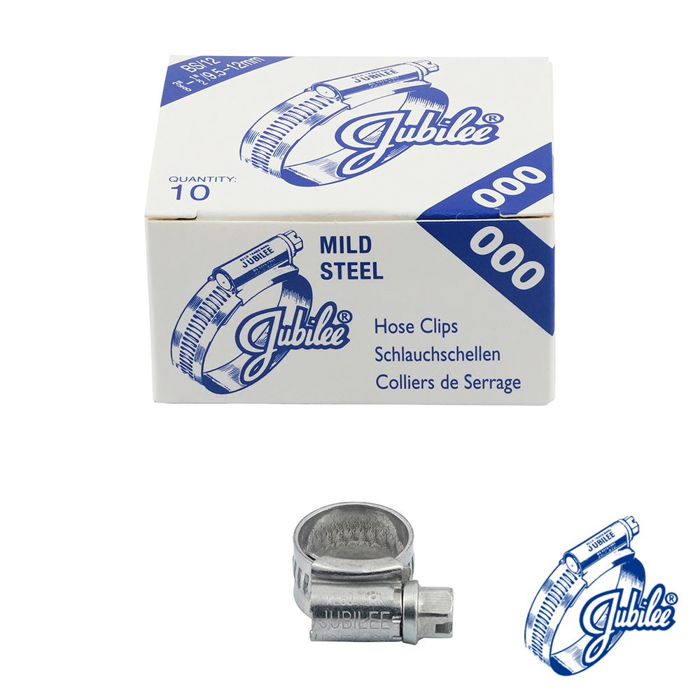 TIMCO Jubilee Clip Mild Steel 9.5-12mm Pack 10