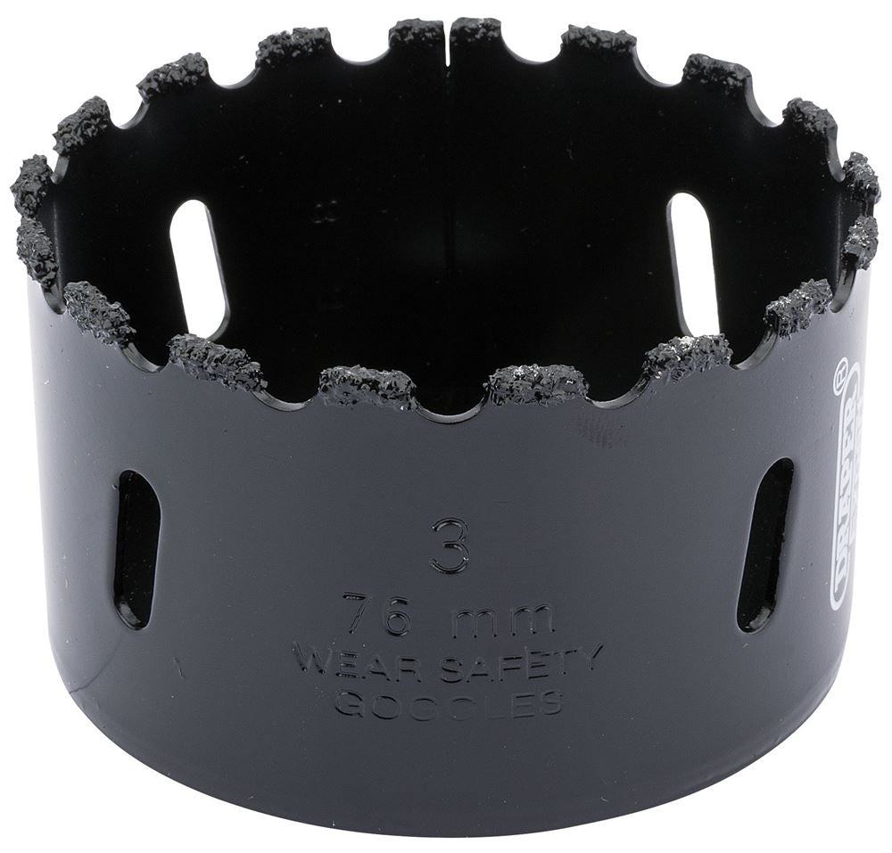 Draper TUNGSTEN CAR.GRITH.SAW 76MM 34953 Tungsten Carbide Grit Hole Saws