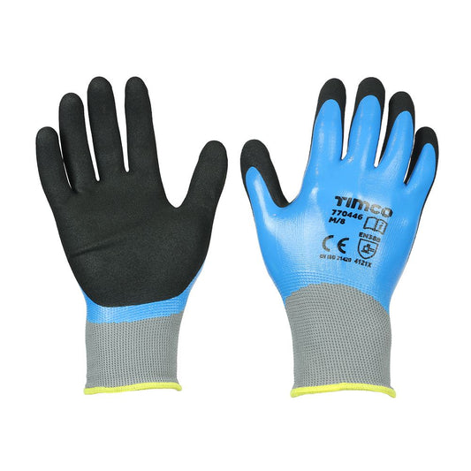 TIMCO Waterproof Glove Nitrile Foam Medium Pack 1