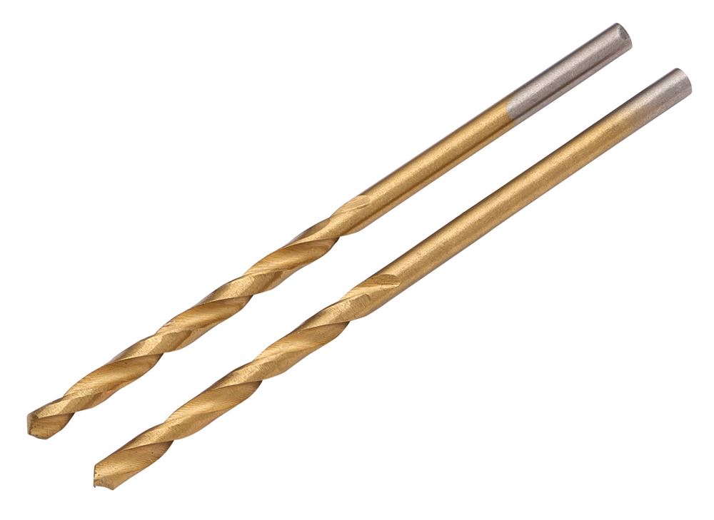 Draper TITANIUM DRILL BIT 2.0MM X2 08860 HSS Titanium Nitride Coated Drill Bits