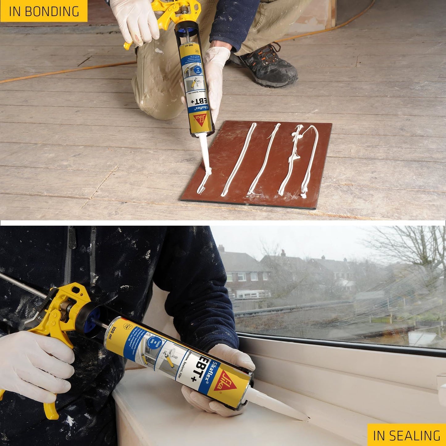 Sika Sikaflex EBT+ Multi-Purpose Adhesive, Sealant and Gap Filler – All Colours and Pack Sizes for Building, Repairs and Maintenance