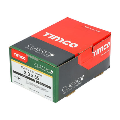 TIMCO Classic Screw PZ2 CSK ZYP 5.0 x 55 Gold Pack 200