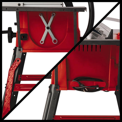 Einhell TC-TS 2025/2 U Table Saw 1800W 240V Professional Wood Cutting Bench Saw with Folding Stand for Workshop DIY and Construction Projects