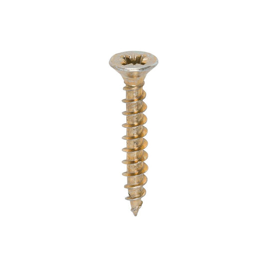 TIMCO Solo Woodscrew PZ2 CSK ZYP 4.5 x 30 Gold Pack 200