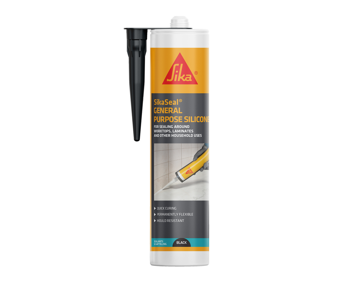 Sika General Purpose Silicone Sealant 310ml Waterproof Flexible Sealant for Kitchens Bathrooms Windows Doors Glazing and General Building Applications