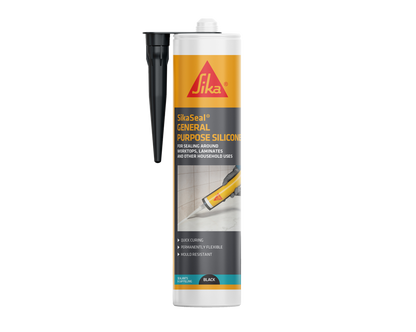 Sika General Purpose Silicone Sealant 310ml Waterproof Flexible Sealant for Kitchens Bathrooms Windows Doors Glazing and General Building Applications