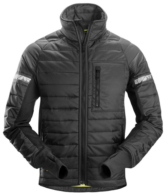 Snickers Workwear AllroundWork Insulator Jacket Black Size Medium Lightweight Insulated Work Jacket for Construction Trades Industrial and Outdoor Working