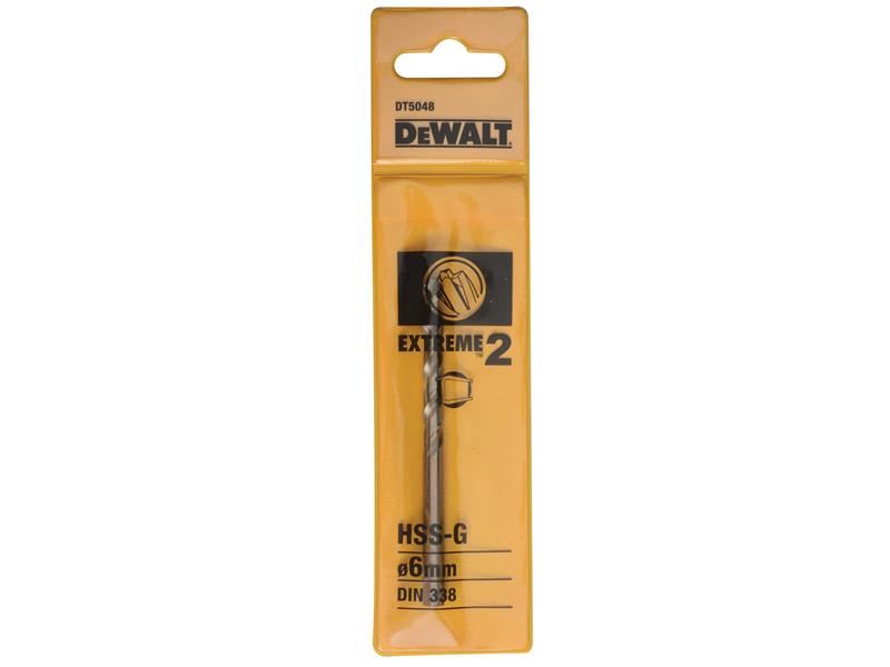 DeWalt DT5048-QZ Extreme 2 Metal Drill Bit 6.0mm OL:93mm WL:57mm