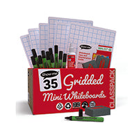 Show-Me Whiteboard A4 Gridded Pk35