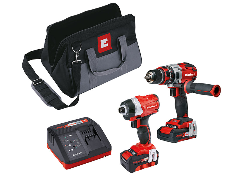 Einhell 4257216 Power X-Change Brushless Twin Pack 18V 1 x 2.0Ah & 1 x 4.0Ah Li-ion