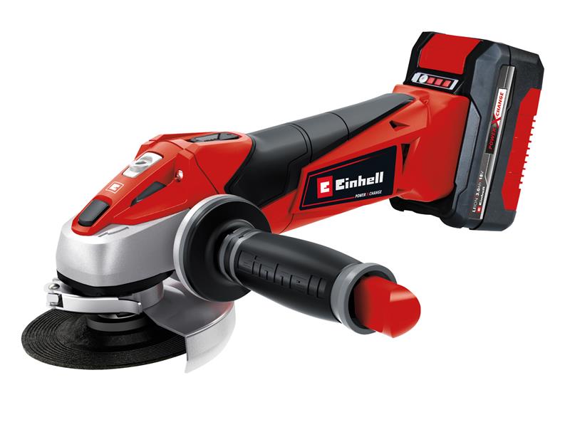 Einhell 4431119 TE-AG 18 Li Power X-Change Angle Grinder 115mm 18V 1 x 3.0Ah Li-ion