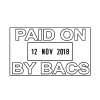 Colop 38 Date Stamp Paid on by BACS