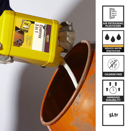 Everbuild 204 5 Litre Evermix 3 in 1 Triple Action Admix