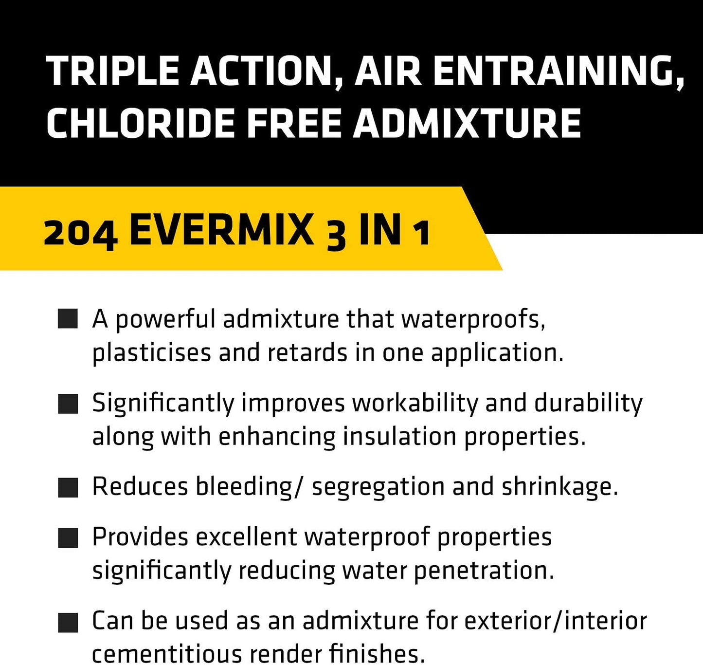 Everbuild 204 5 Litre Evermix 3 in 1 Triple Action Admix