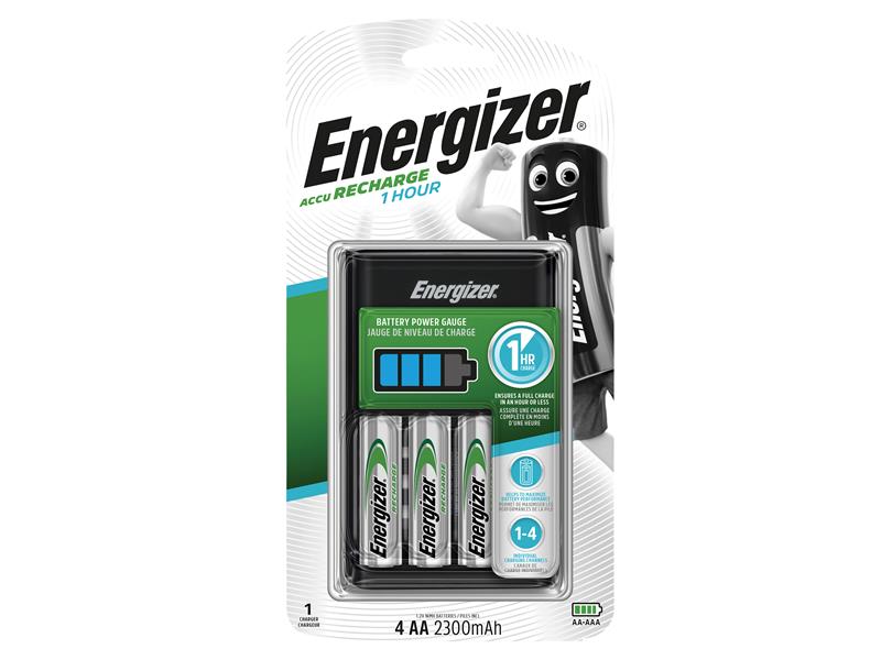 Energizer� S623 1 Hour Charger plus 4 x AA 2300 mAh Batteries
