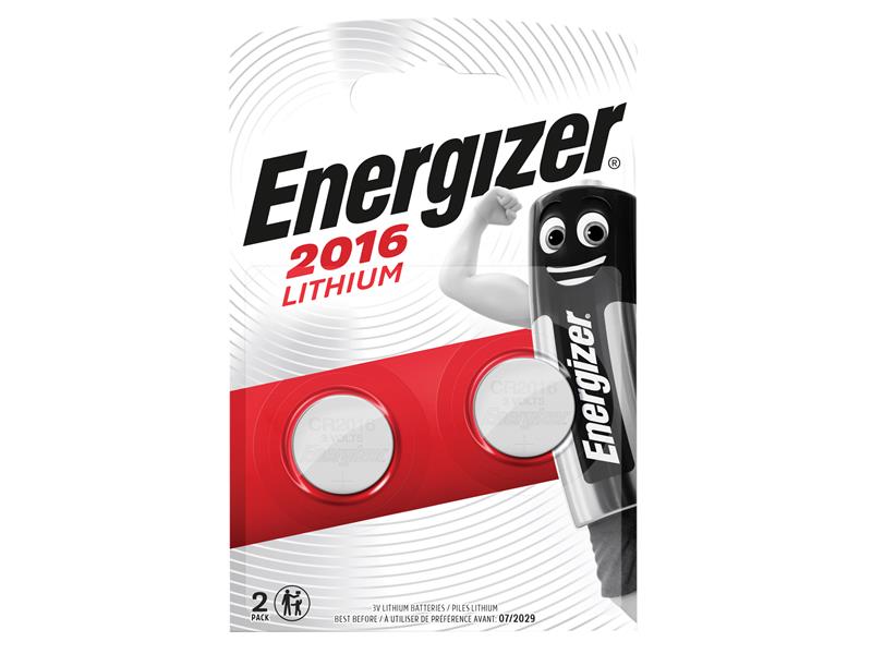 Energizer� S351 CR2016 Coin Lithium Battery (Pack 2)