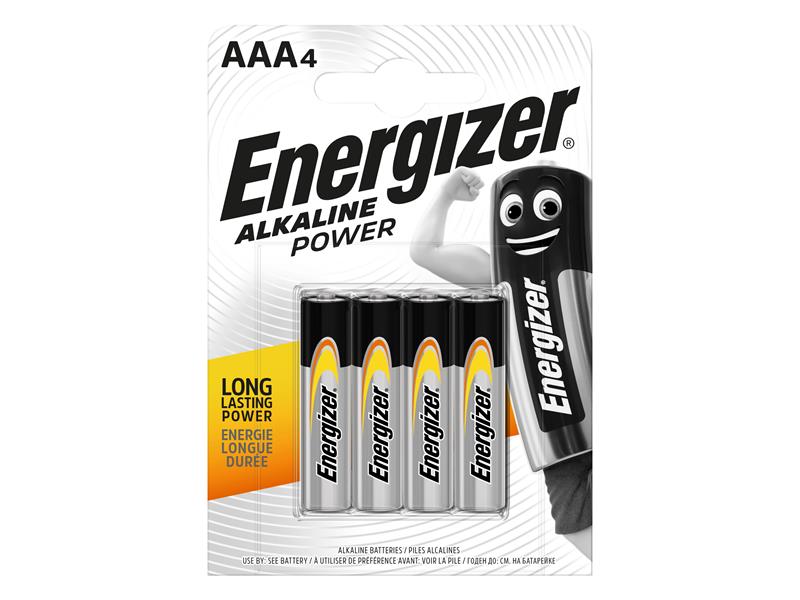 Energizer� S8993 AAA Cell Alkaline Power Batteries (Pack 4)