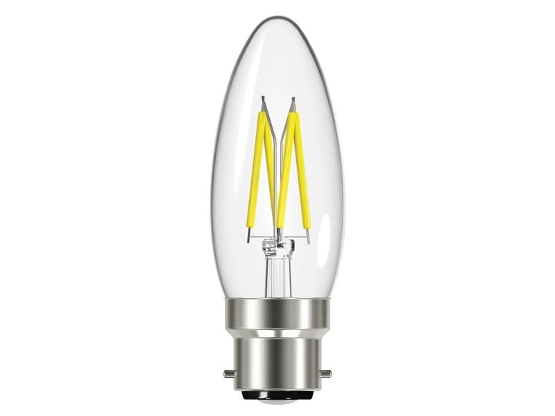 Energizer� S12866 LED BC (B22) Candle Filament Non-Dimmable Bulb, Warm White 250 lm 2.3W