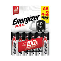 Energizer Max AA Battery 4+2 Pk6
