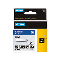 Dymo Rhino Vinyl Tape 12mm Blk/Wht
