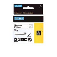 Dymo Rhino Vinyl Tape 19mm Blk/Wht