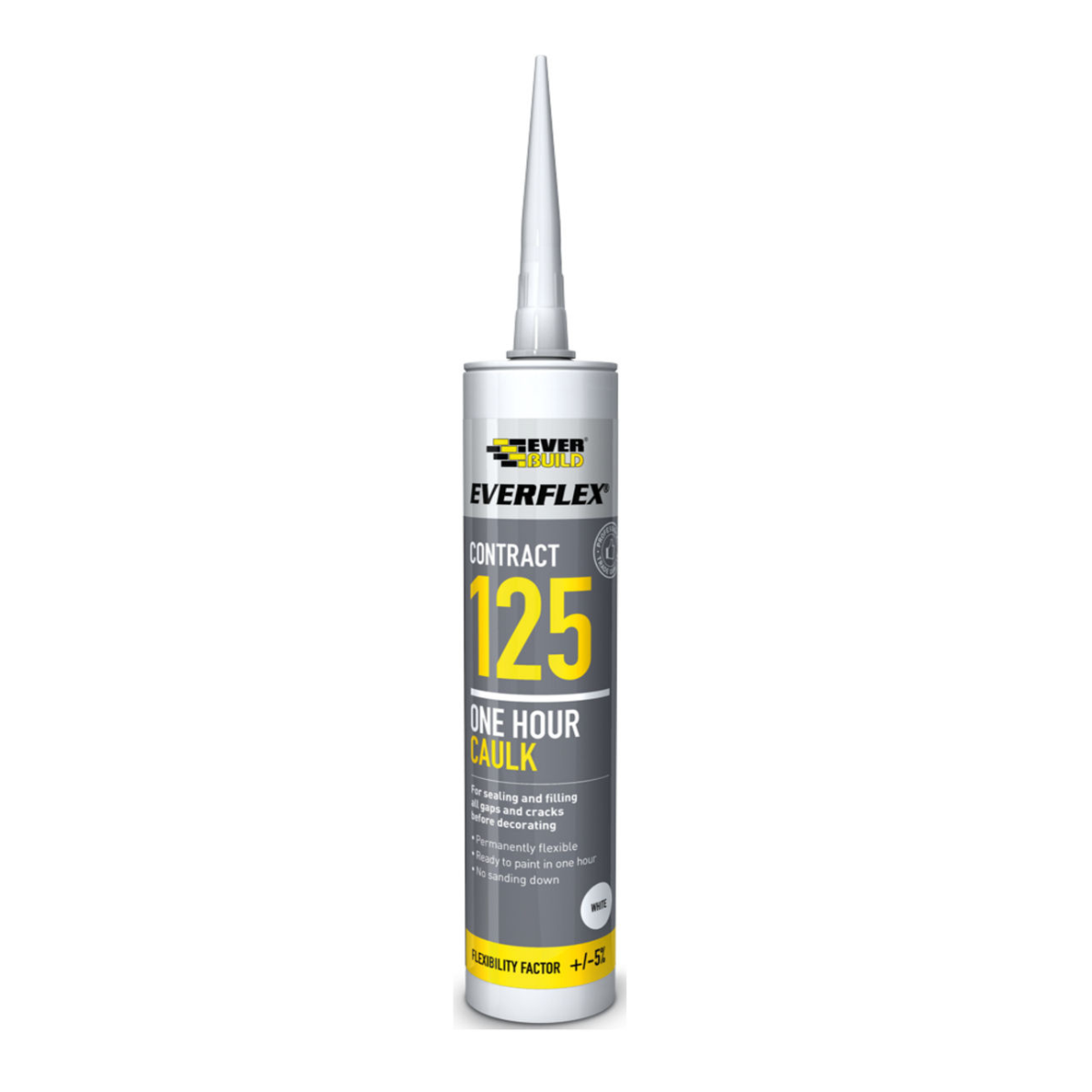 EverBuild Everflex 125 Magnolia One Hour Decorators Caulk 300ml