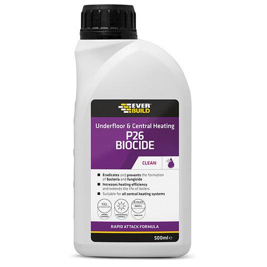 Everbuild 500ml P26 Biocide Central Heating System Boiler Protector Fungicide