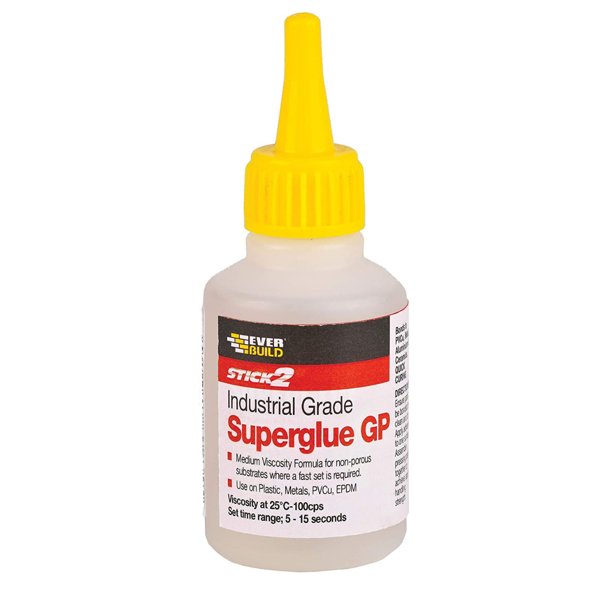 Everbuild 50g Industrial Grade GP Medium Viscosity Super Glue Adhesive
